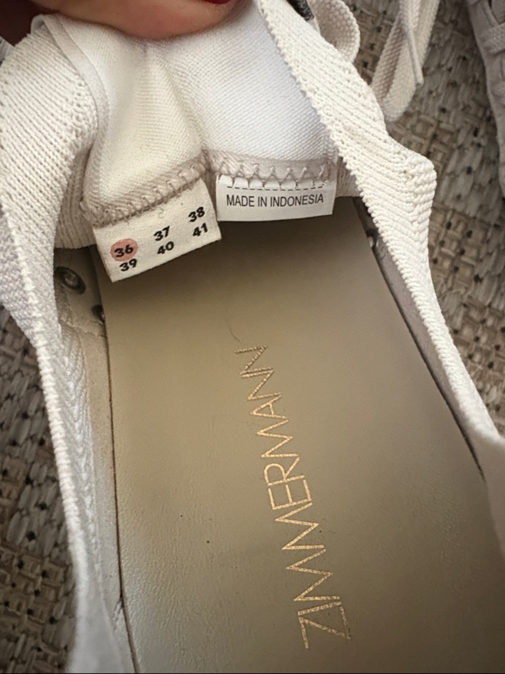 Zimmermann Retro Knit Suede Sneakers women’s size 36 - Picture 8 of 8